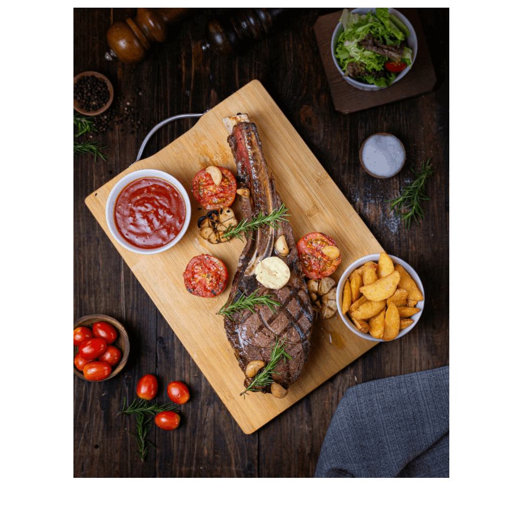 Main Dishes Meats Tomahawk Steak Pepper Sauce